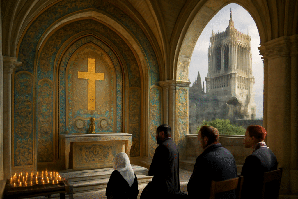 découvrez la nouvelle chapelle dédiée aux chrétiens d'orient à notre-dame de paris, un lieu de recueillement et de mémoire pour honorer leur héritage et leur résilience. plongez dans cette initiative symbolique qui renforce les liens entre cultures et traditions.