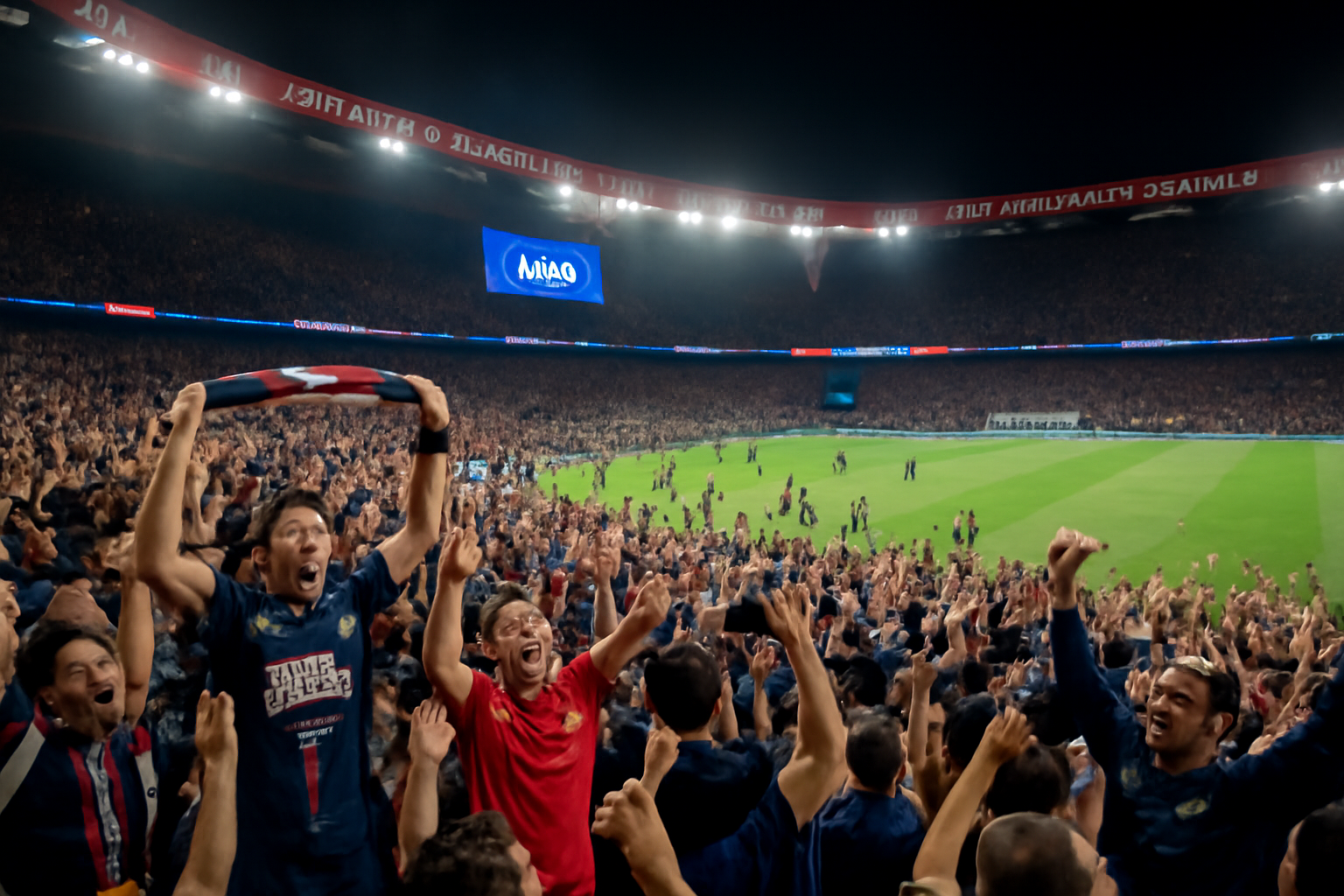 revivez l'excitation au parc des princes alors que les supporters du psg s'enflamment suite au premier but marquant contre l'inter. une soirée mémorable qui promet des émotions fortes et un match palpitant !