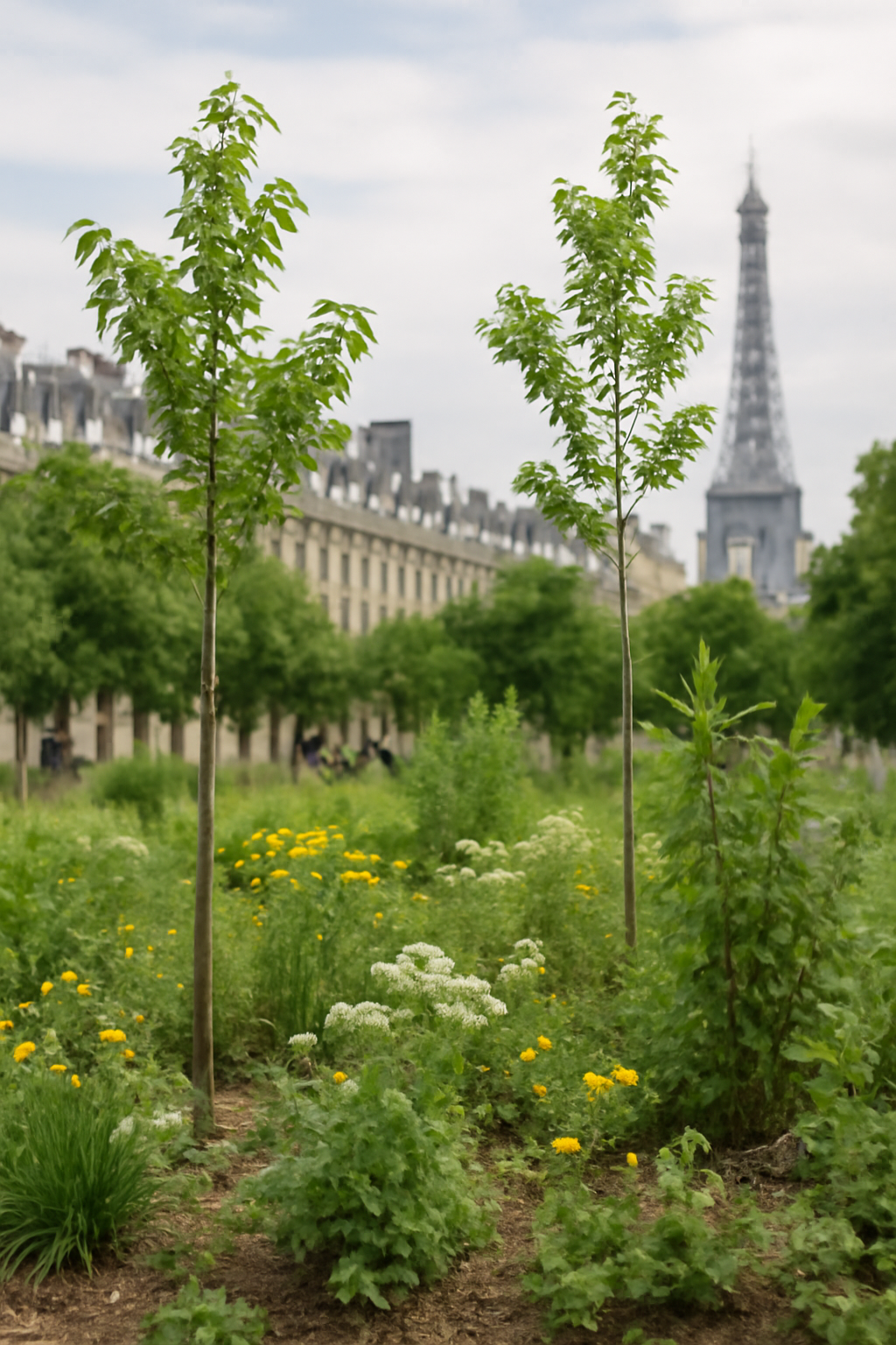 découvrez une étonnante illusion de nature devant l'hôtel de ville de paris : une forêt urbaine en trompe-l'œil qui transforme le paysage parisien en un havre de paix. plongez dans cette expérience visuelle unique et laissez-vous surprendre par la magie de cet art éphémère.