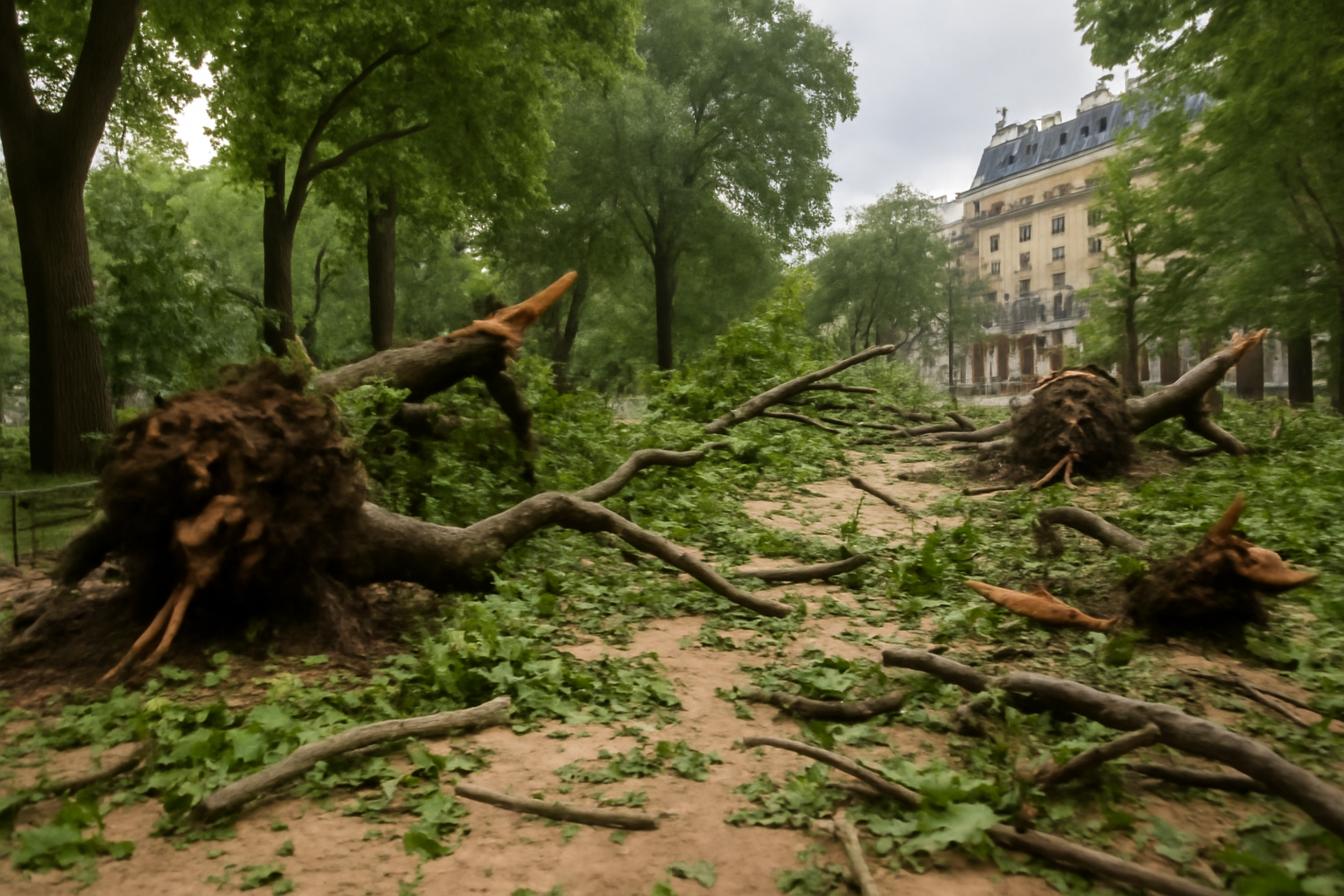 découvrez l'ampleur des orages dévastateurs qui ont frappé paris, causant des dommages considérables à la végétation, notamment entre 500 et 1 000 arbres impactés, particulièrement dans le 16ᵉ arrondissement. analyse des conséquences et des mesures prises pour la relance verte de la capitale.