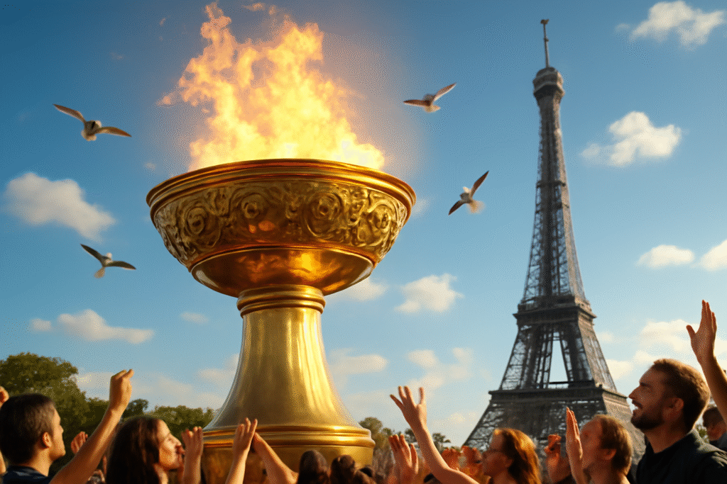 découvrez le retour éblouissant de la vasque olympique, un an après la magie inoubliable des jeux de paris 2024. plongez dans l'histoire de cet emblème et son rôle dans la célébration des valeurs olympiques et de l'esprit sportif.