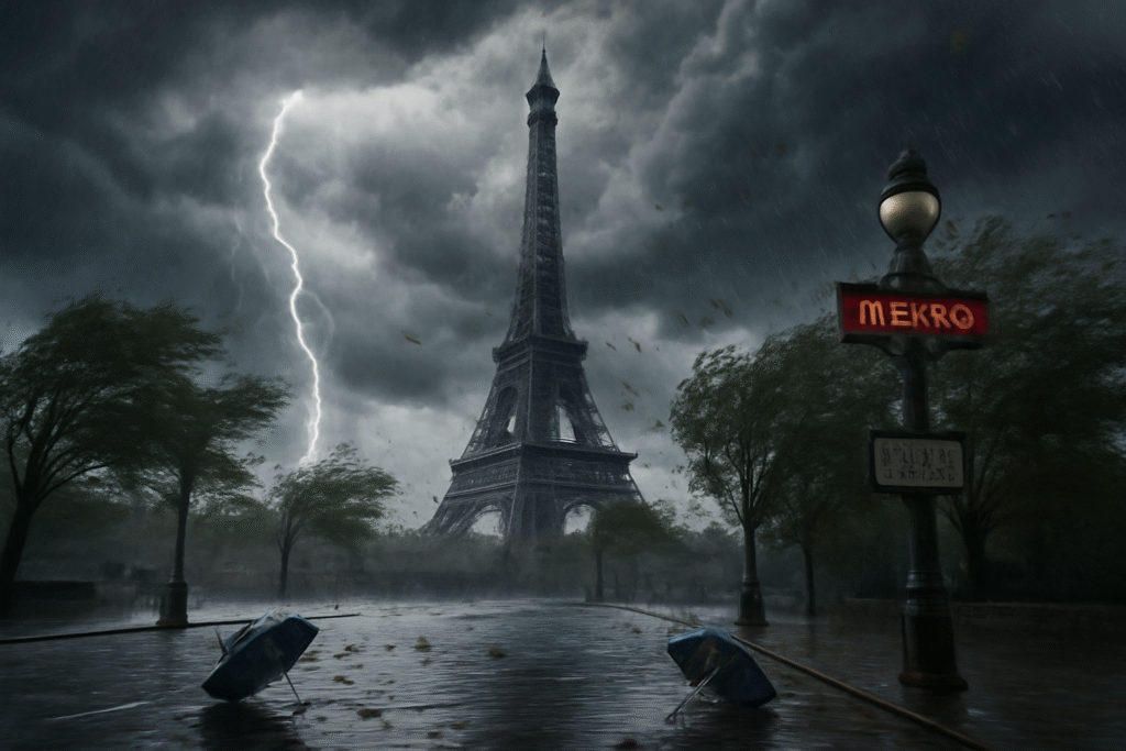 découvrez les conséquences d'un orage intense à paris, avec des vents atteignant 112 km/h sur la tour eiffel et la fermeture des stations de métro. restez informé des impacts et des mesures prises face à cet événement climatique exceptionnel.