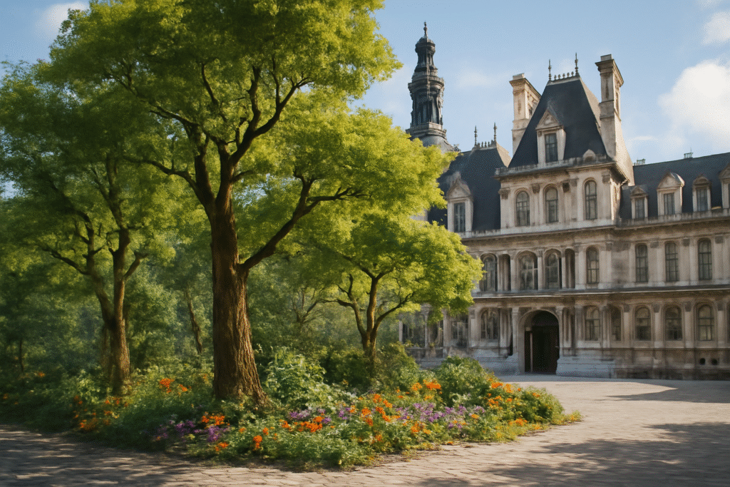 découvrez l'illusion d'une forêt urbaine devant l'hôtel de ville de paris. un spectacle fascinant mêlant art et nature qui vous transporte au cœur d'une expérience visuelle unique. ne manquez pas cette exposition exceptionnelle qui redéfinit notre perception de l'environnement urbain.